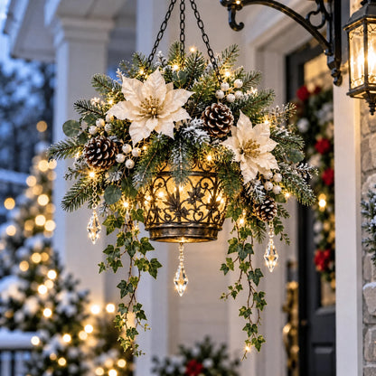 Pre-Lit Cardinal Evergreen Lantern